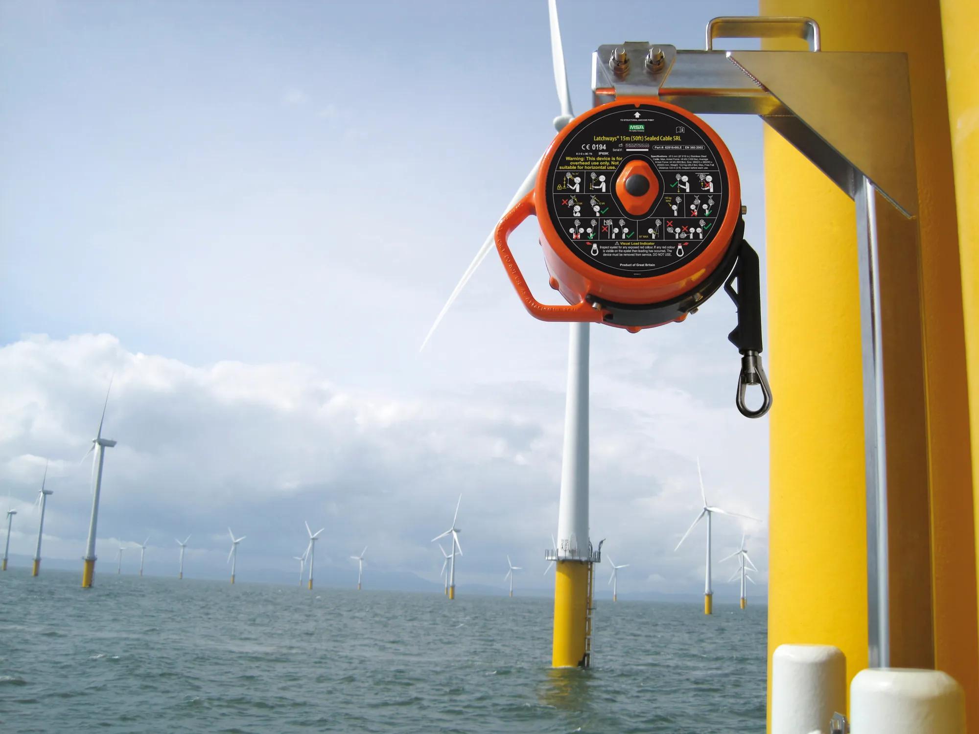 Latchways® Sealed SRLs for Offshore Wind