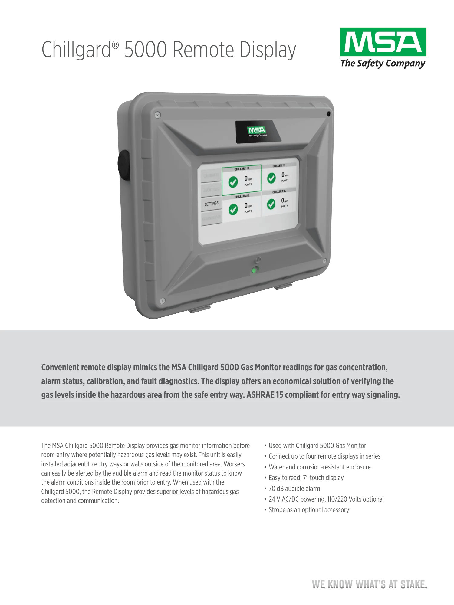 Chillgard 5000 Refrigerant Gas Leak Monitor | MSA Safety | United States