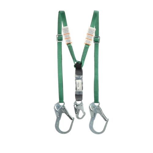 【二脚セット】SDR2802 グリーン ダイヤモンドキルティング V-Series Standard Shock Absorbing Safety Lanyard | MSA Safety | Canada