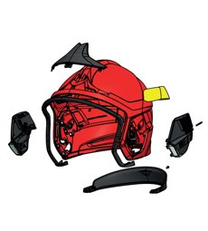 MSA Cairns® XF1 Fire Helmet Replacement Parts | MSA Safety
